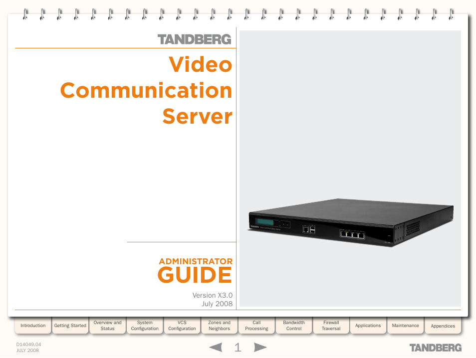 TANDBERG D14049.04 User Manual | 276 pages