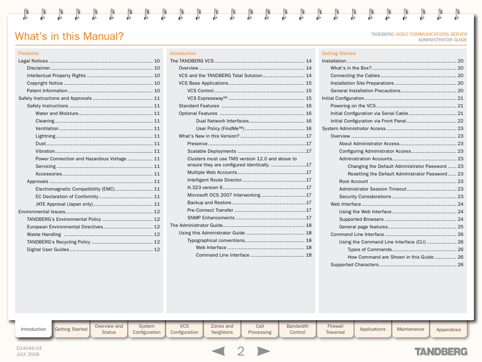 Introduction, What’s in this manual | TANDBERG D14049.04 User Manual | Page 2 / 276