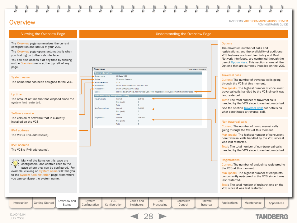 Overview | TANDBERG D14049.04 User Manual | Page 28 / 276