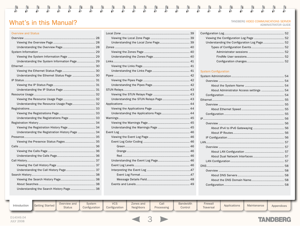 What’s in this manual | TANDBERG D14049.04 User Manual | Page 3 / 276