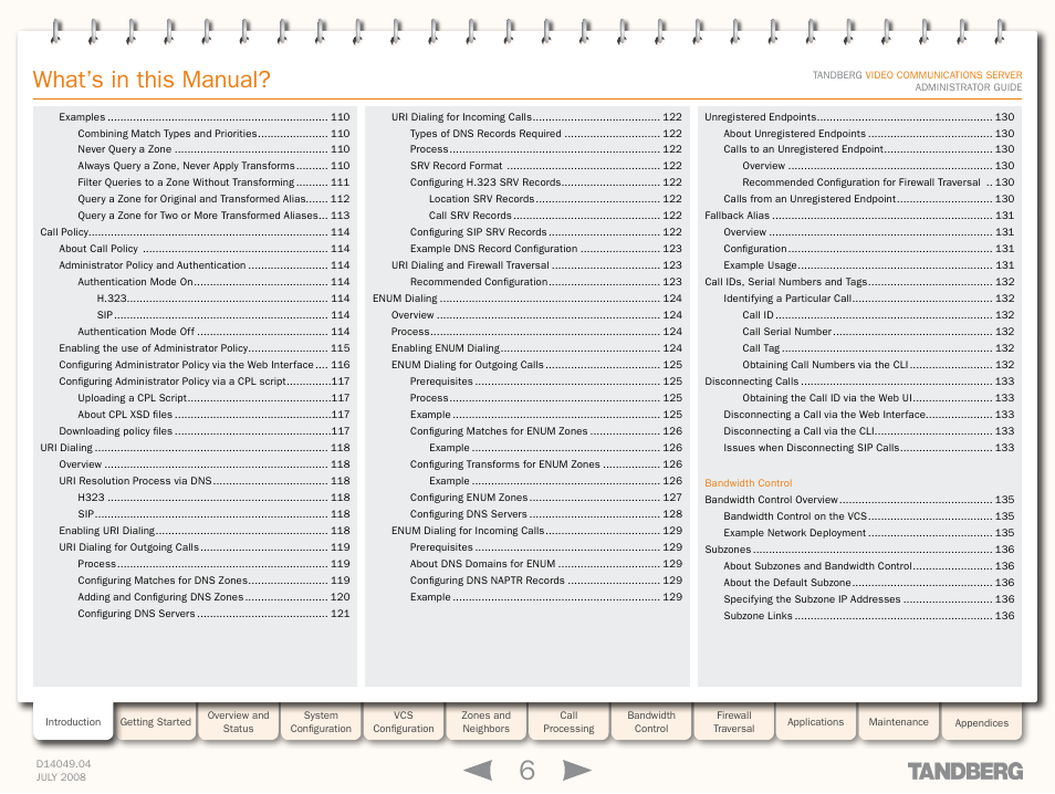 What’s in this manual | TANDBERG D14049.04 User Manual | Page 6 / 276