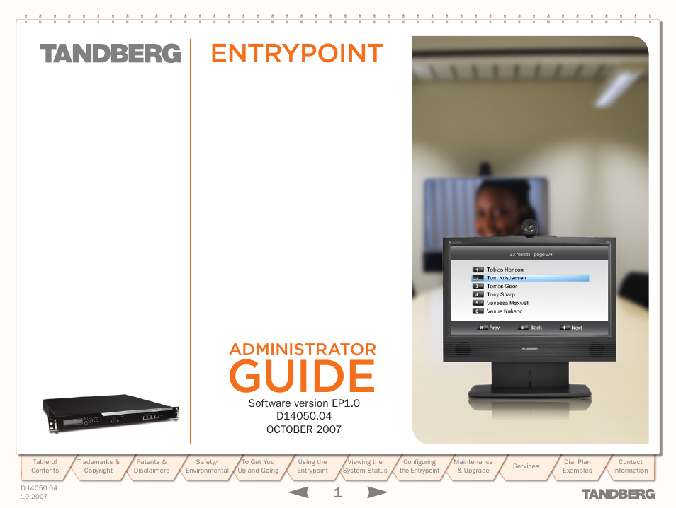 TANDBERG ENTRYPOINT User Manual | 53 pages