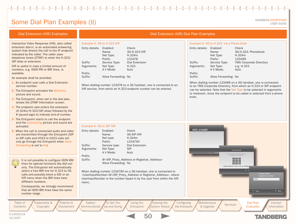Some dial plan examples (ii) | TANDBERG ENTRYPOINT User Manual | Page 50 / 53