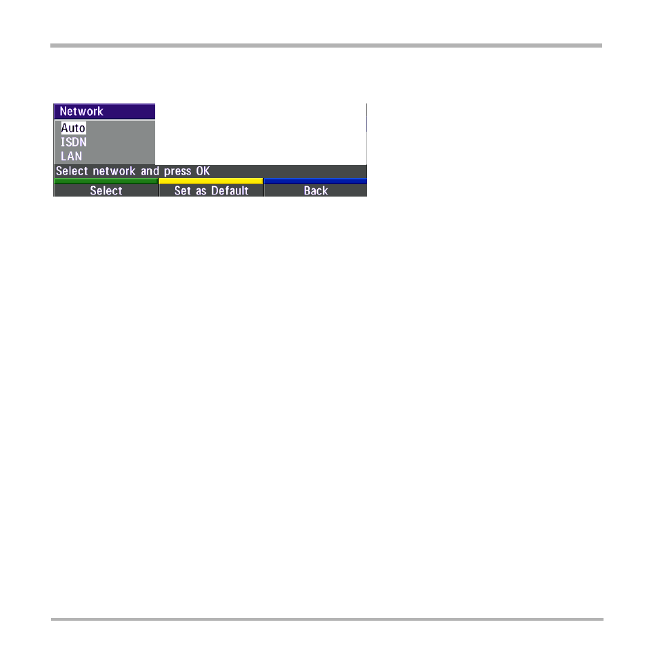 Selecting / setting default network | TANDBERG Video Conferencing System 7000 User Manual | Page 27 / 125