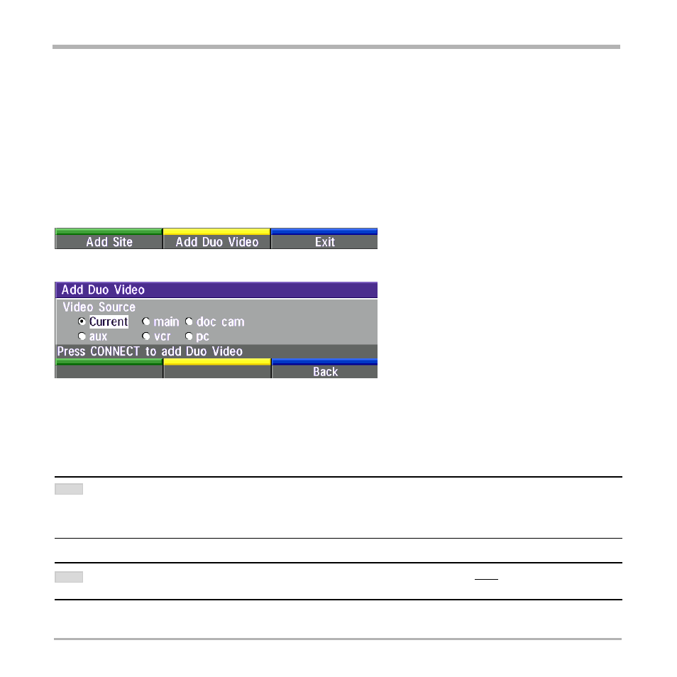 Duo video, Add duo video, Tandberg videoconferencing system general use | TANDBERG Video Conferencing System 7000 User Manual | Page 40 / 125