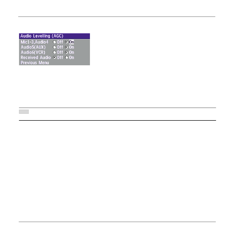 Automatic gain control (agc) settings | TANDBERG Video Conferencing System 7000 User Manual | Page 66 / 125