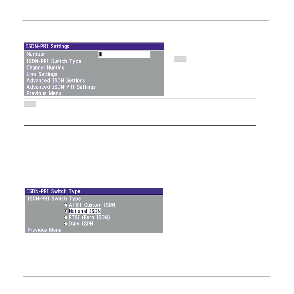 Isdn-pri settings, Tandberg videoconferencing system | TANDBERG Video Conferencing System 7000 User Manual | Page 79 / 125