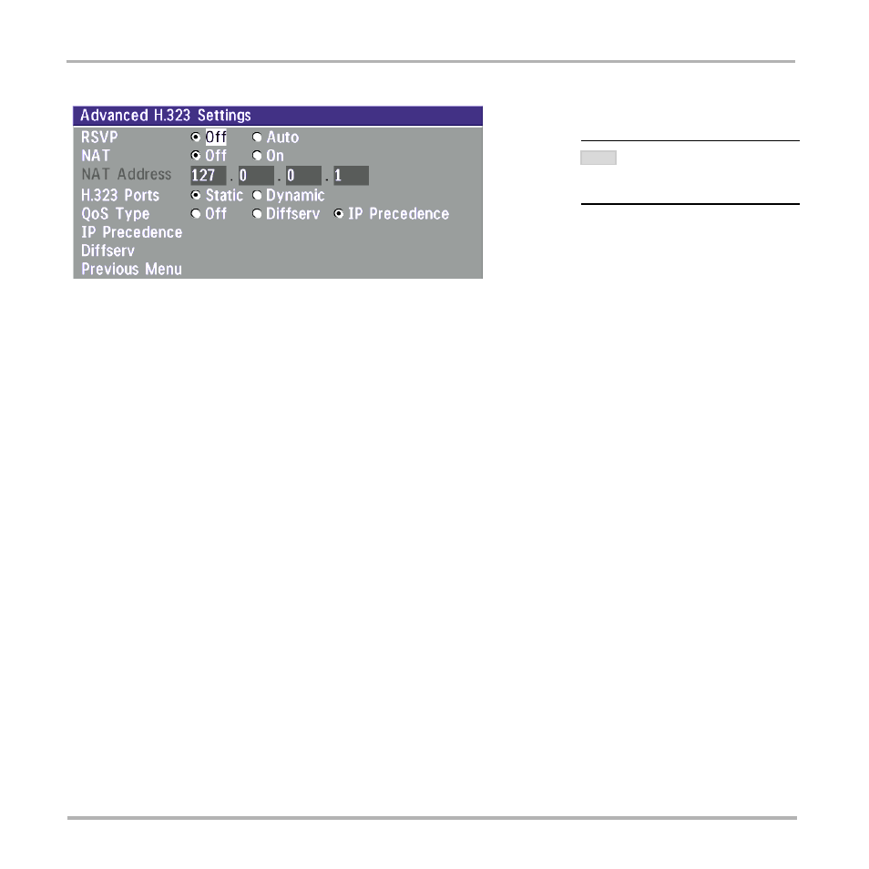 Advanced h.323 settings | TANDBERG Video Conferencing System 7000 User Manual | Page 89 / 125