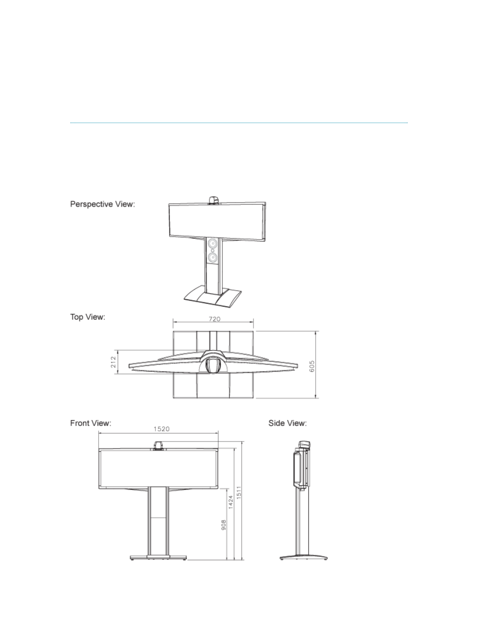 17 appendix 17, Dimensions | TANDBERG 700 MXP User Manual | Page 296 / 307