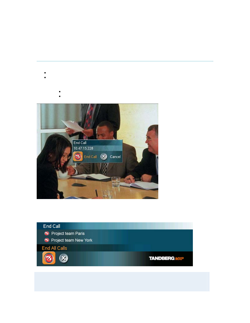 7 end call | TANDBERG 700 MXP User Manual | Page 60 / 307