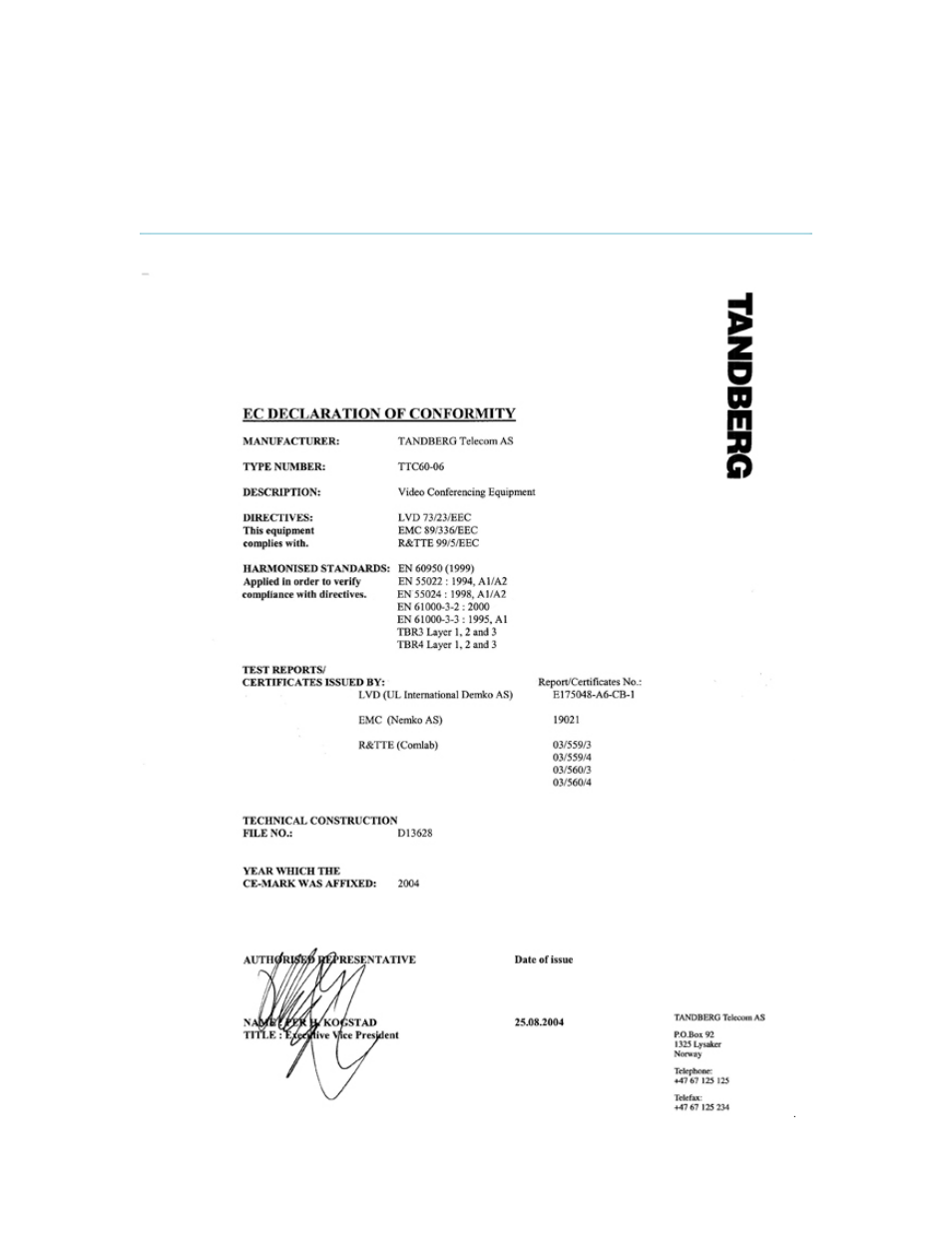 16 appendix 16 | TANDBERG MXP User Manual | Page 291 / 302