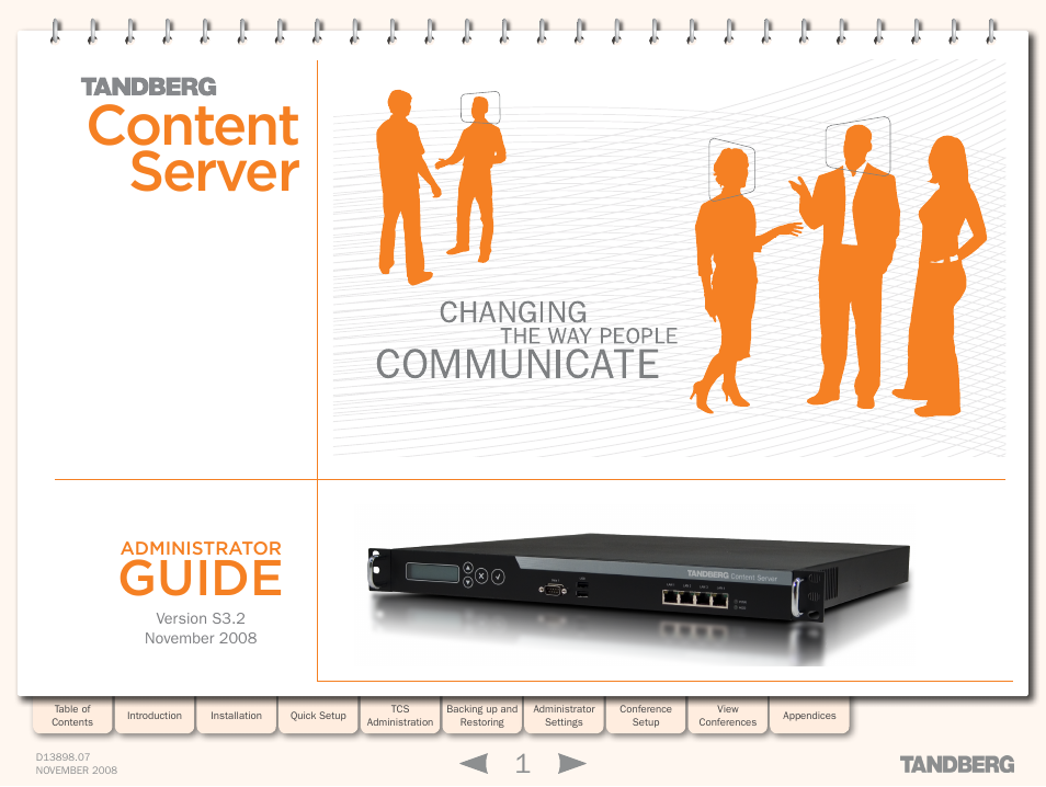 TANDBERG 1D13898.07 User Manual | 137 pages
