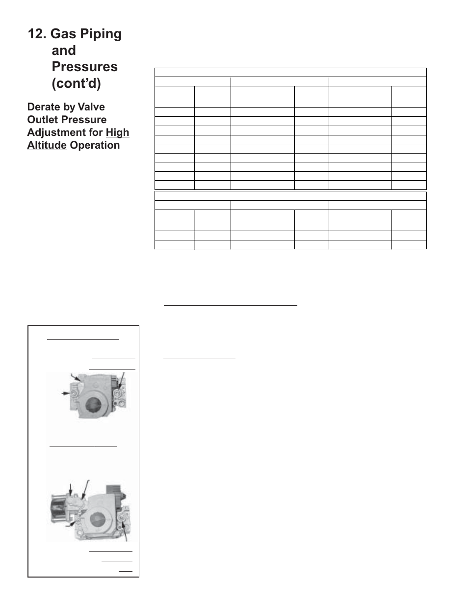 Gas piping and pressures (cont’d) | Thomas & Betts UDAP User Manual | Page 14 / 36