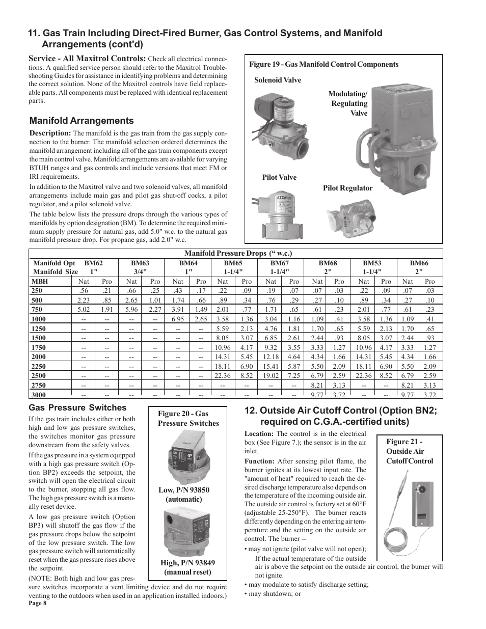 Manifold arrangements | Thomas & Betts RZ-NA 441-OMS User Manual | Page 8 / 12