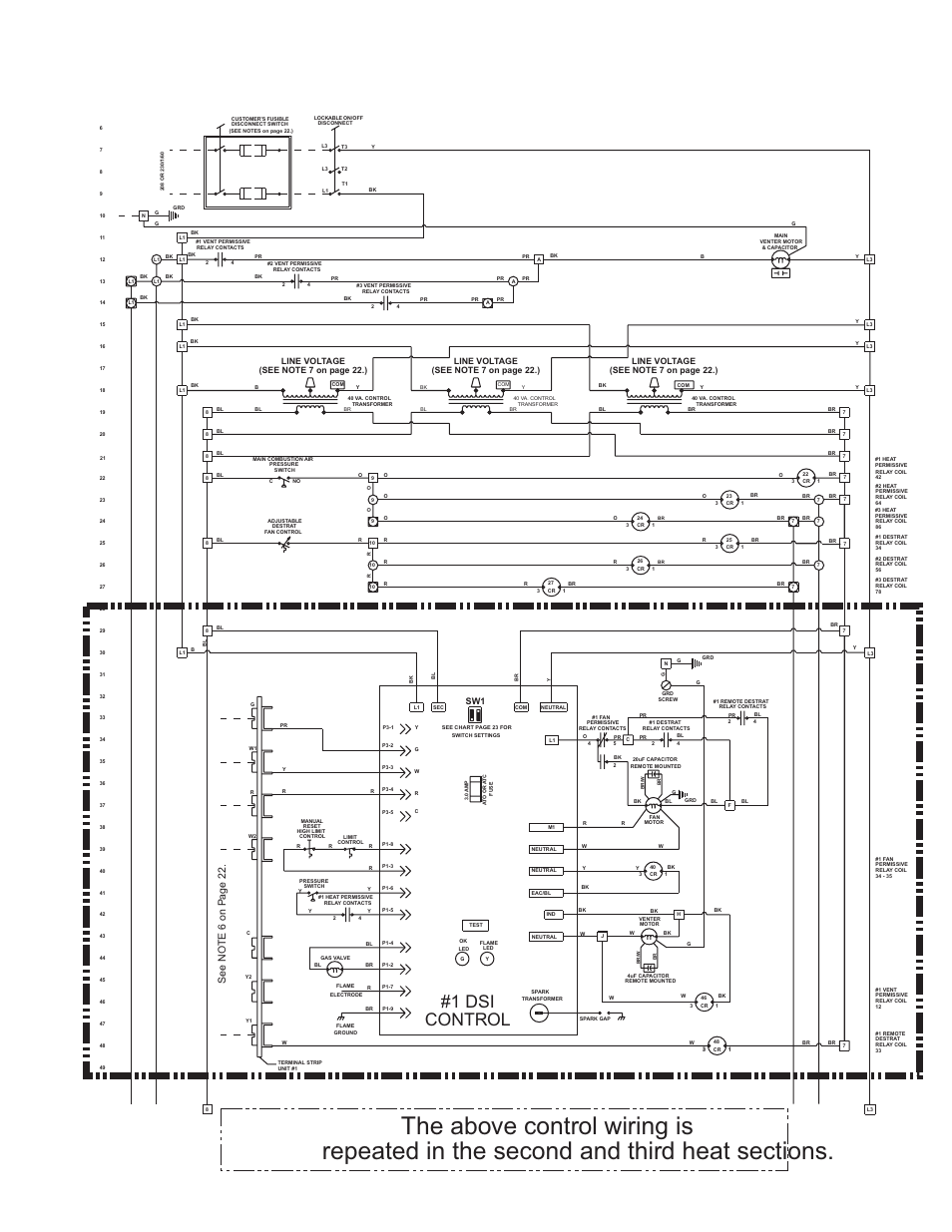 1 dsi control, See no te 6 on pa ge 22 | Thomas & Betts LDAP 1200 User Manual | Page 25 / 40