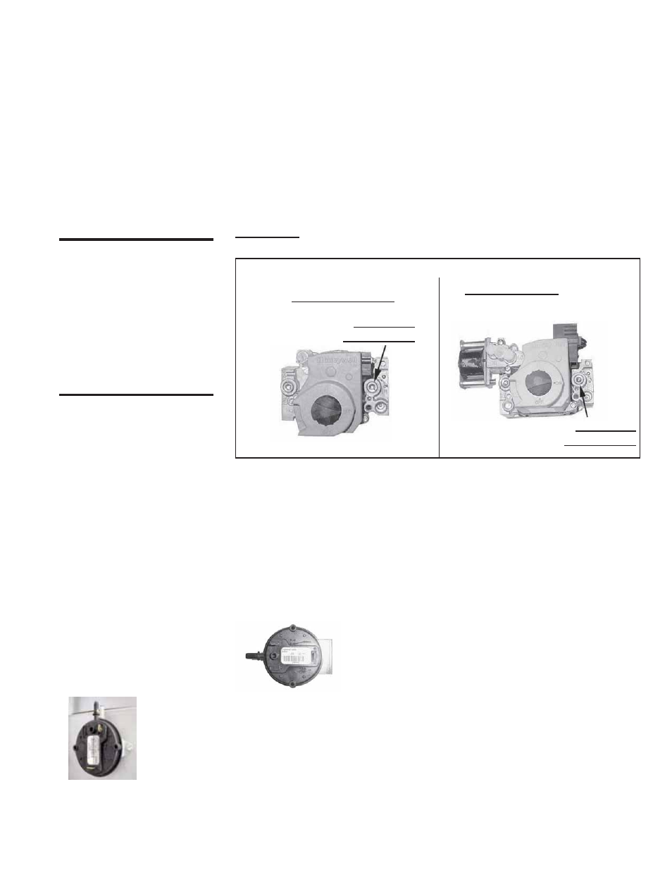 Combustion air pressure switch(es), Operating gas valve(s) | Thomas & Betts LDAP 1200 User Manual | Page 37 / 40