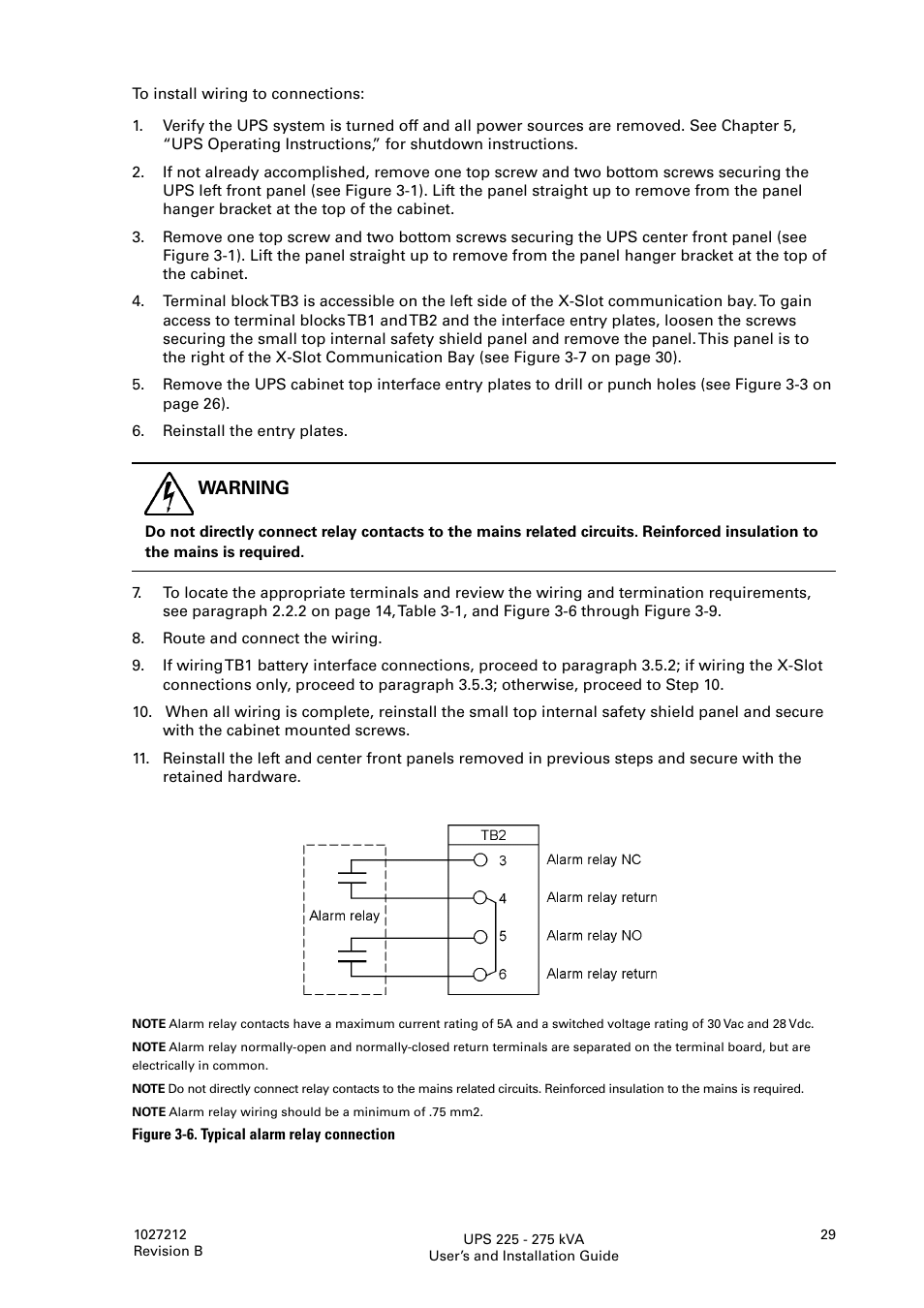 Warning | Thomas & Betts 9395 User Manual | Page 29 / 74