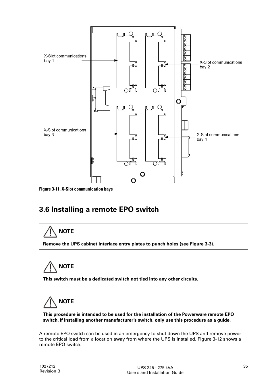 6 installing a remote epo switch | Thomas & Betts 9395 User Manual | Page 35 / 74