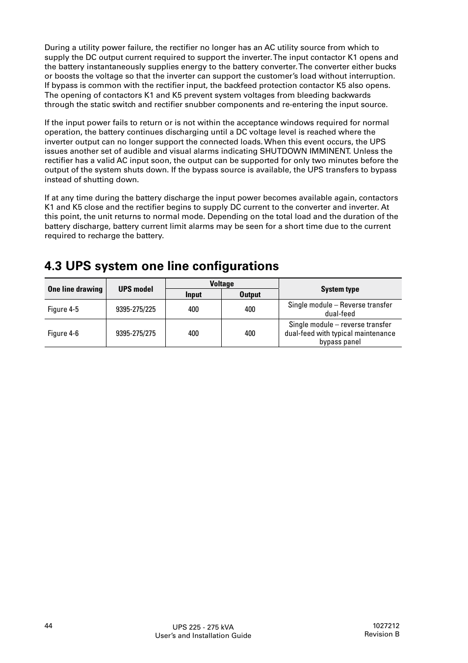 3 ups system one line configurations | Thomas & Betts 9395 User Manual | Page 44 / 74