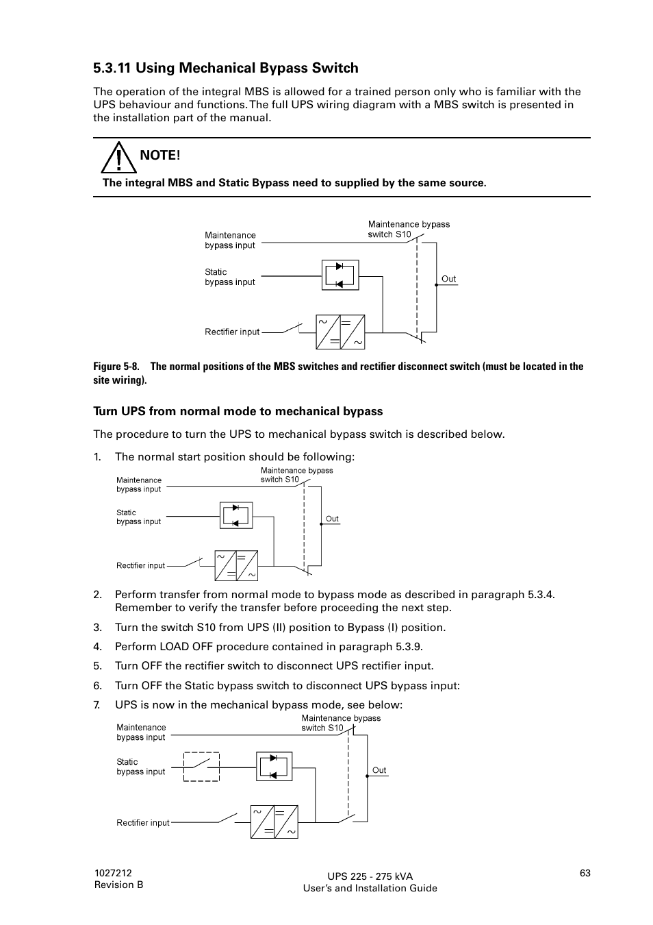 11 using mechanical bypass switch | Thomas & Betts 9395 User Manual | Page 63 / 74