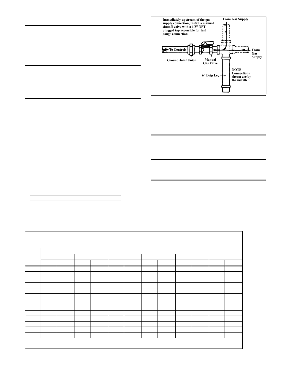 Gas piping and pressures | Thomas & Betts RGM 405 User Manual | Page 13 / 24