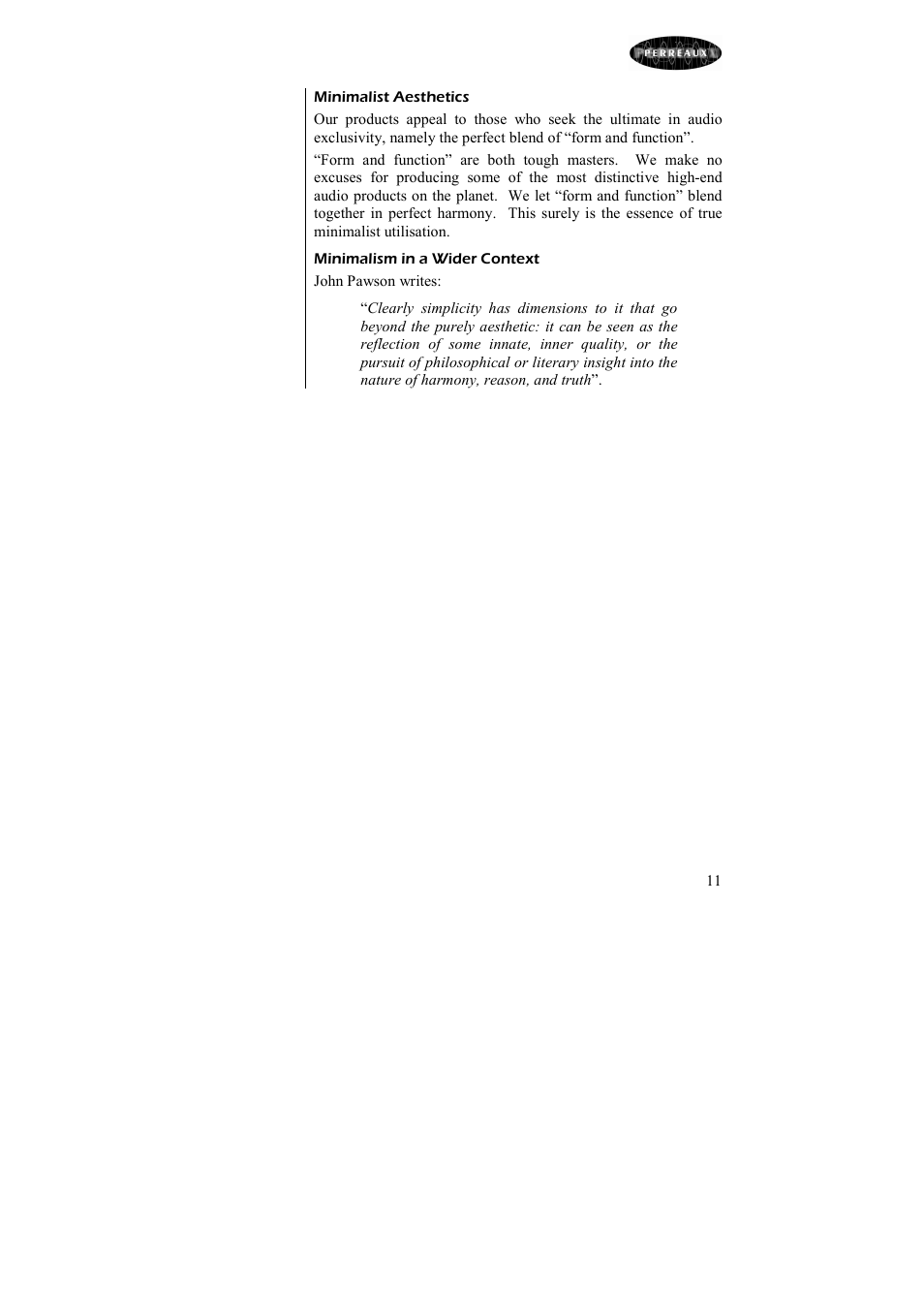 Perreaux Passive Preamplifier Silhouette SXP2 User Manual | Page 12 / 23
