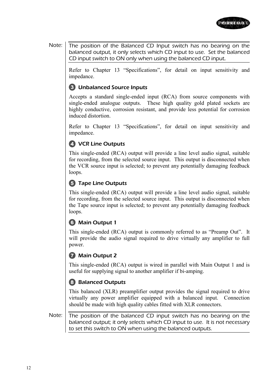 Perreaux SM6/P User Manual | Page 12 / 35