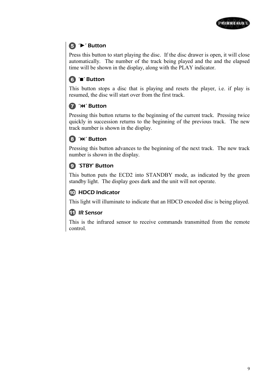 Perreaux ECD2 User Manual | Page 10 / 32