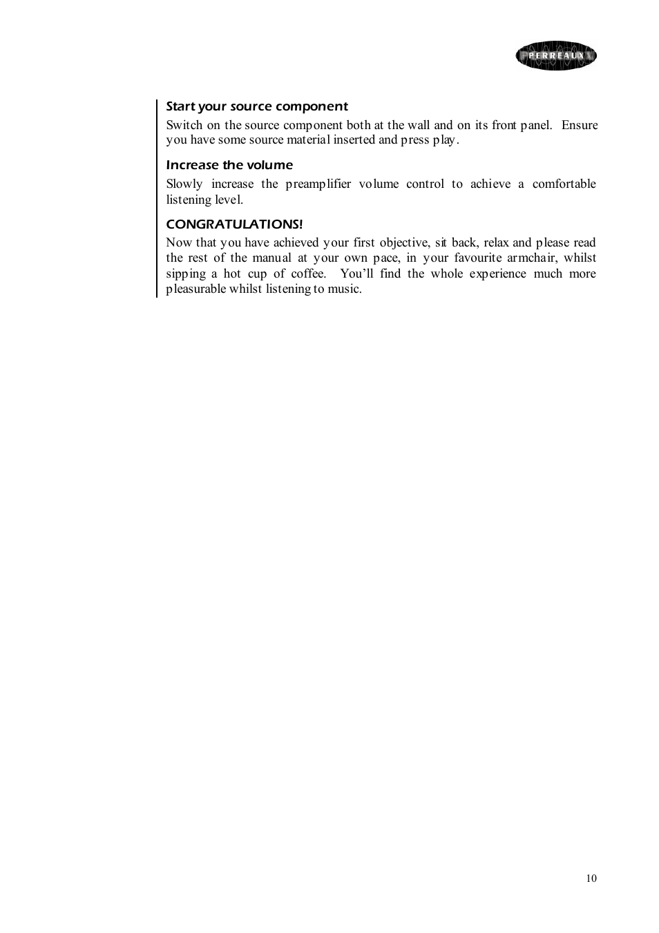 Perreaux Prisma 350 User Manual | Page 10 / 38