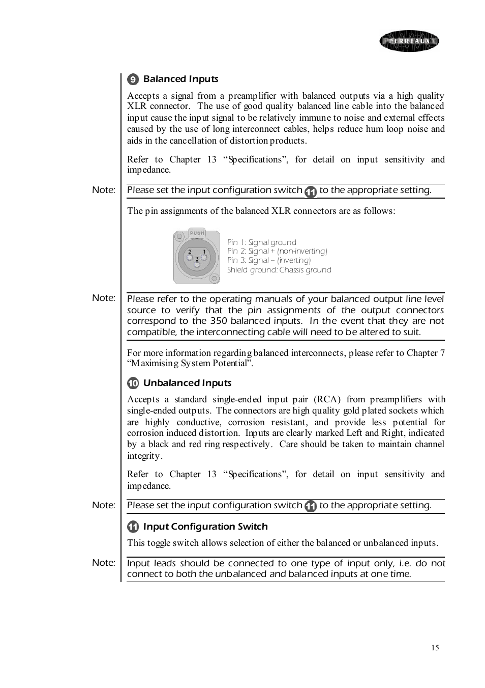 Perreaux Prisma 350 User Manual | Page 15 / 38