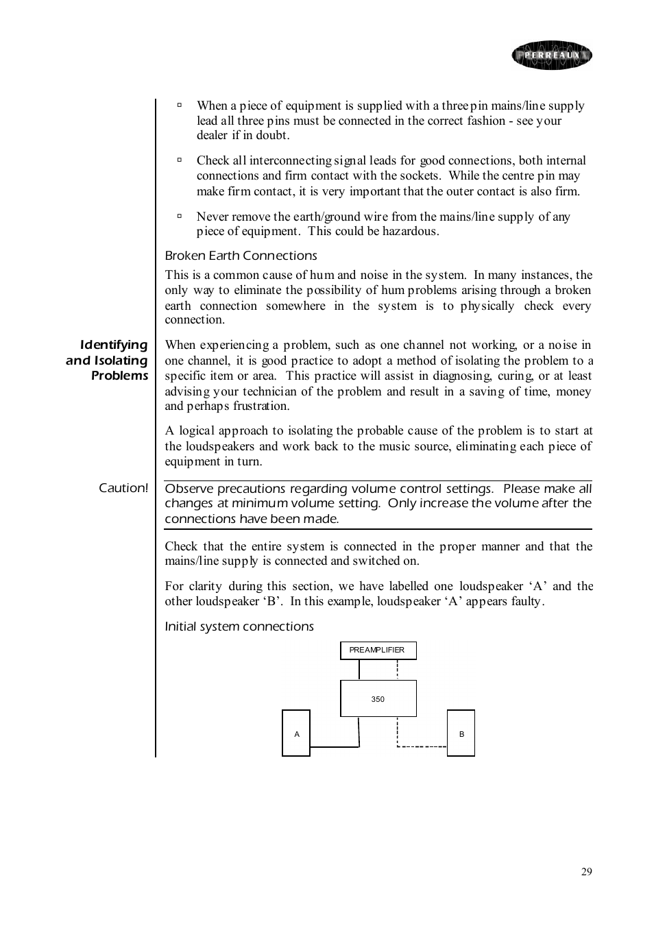 Perreaux Prisma 350 User Manual | Page 29 / 38