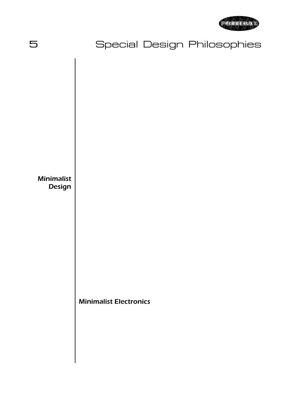 5special design philosophies | Perreaux SILHOUETTE SXV1 User Manual | Page 15 / 28