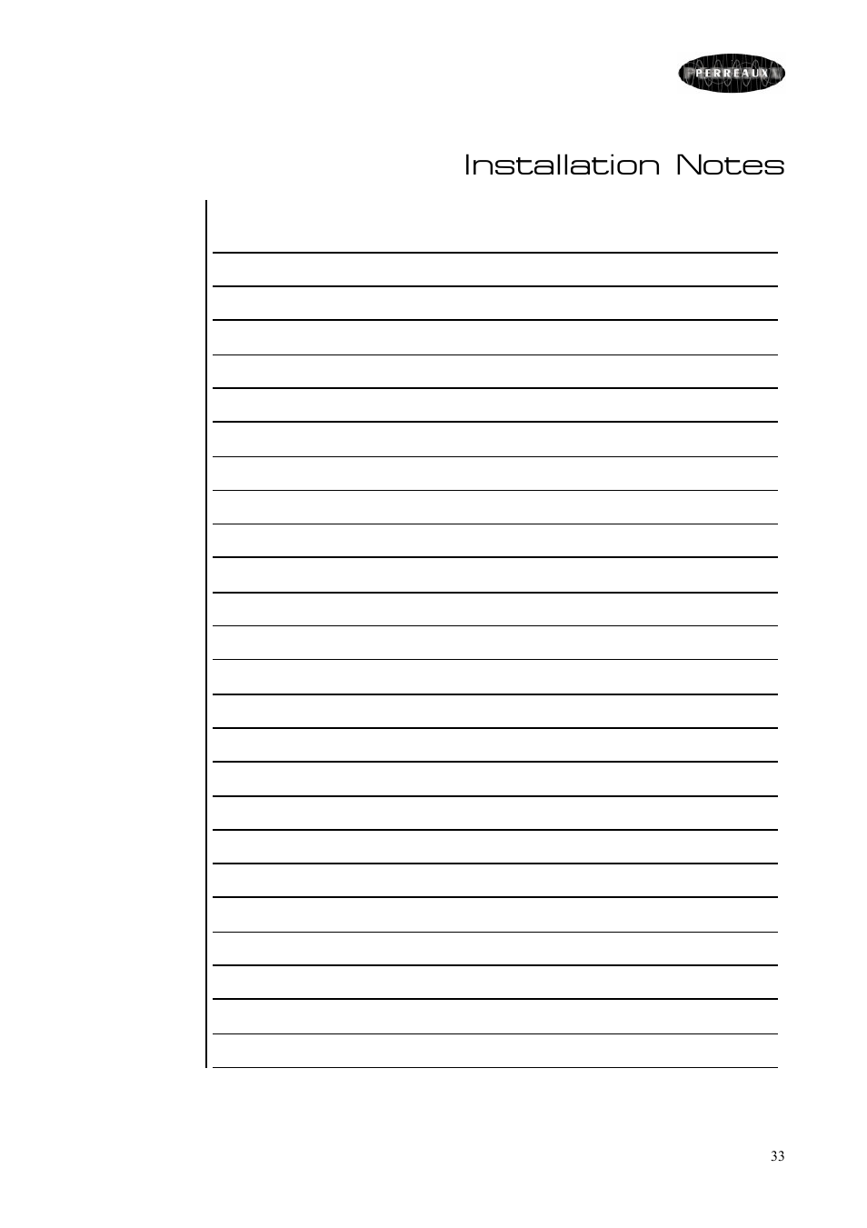 Perreaux CD Player User Manual | Page 33 / 33