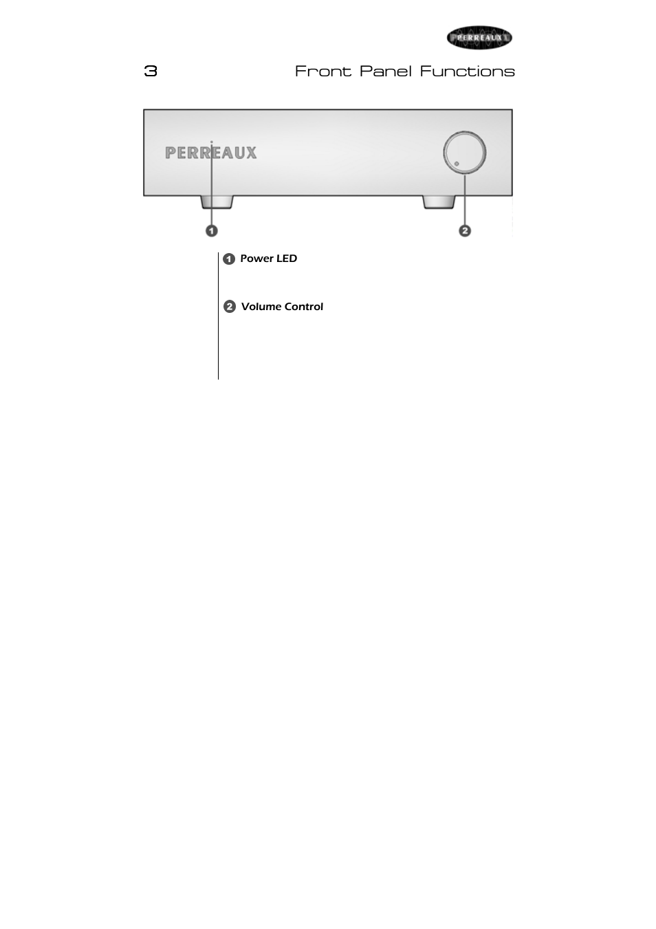 3front panel functions | Perreaux SX25i User Manual | Page 10 / 27