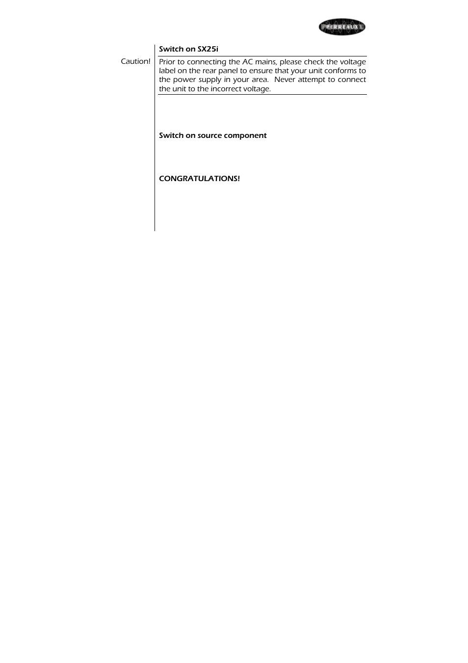 Perreaux SX25i User Manual | Page 9 / 27