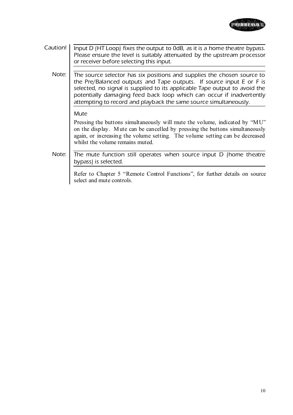 Perreaux SM6 MKII User Manual | Page 10 / 37