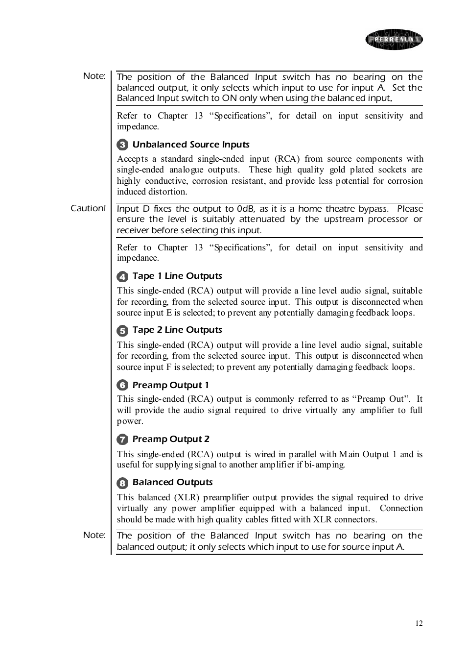 Perreaux SM6 MKII User Manual | Page 12 / 37
