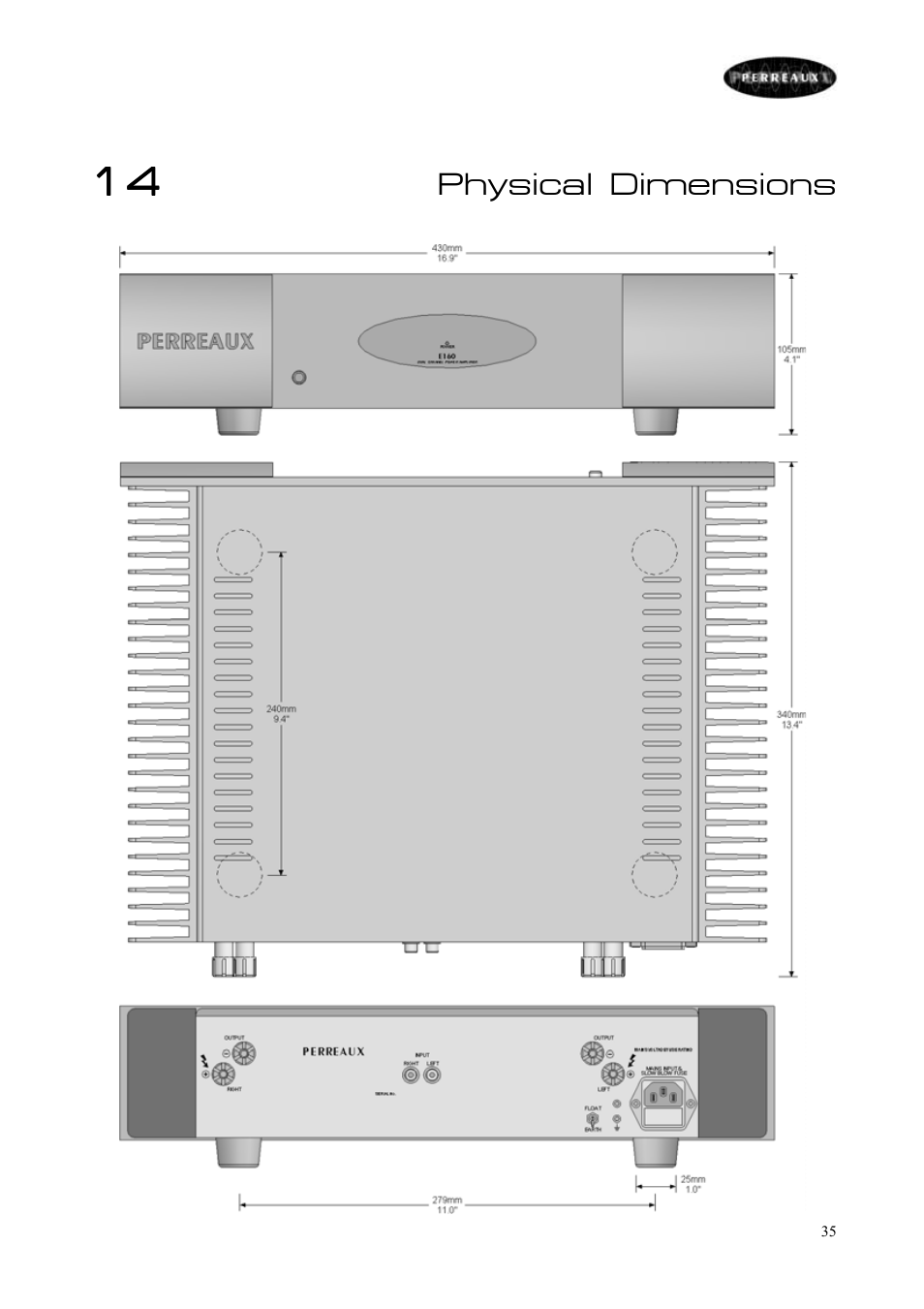 Perreaux E160 User Manual | Page 36 / 38