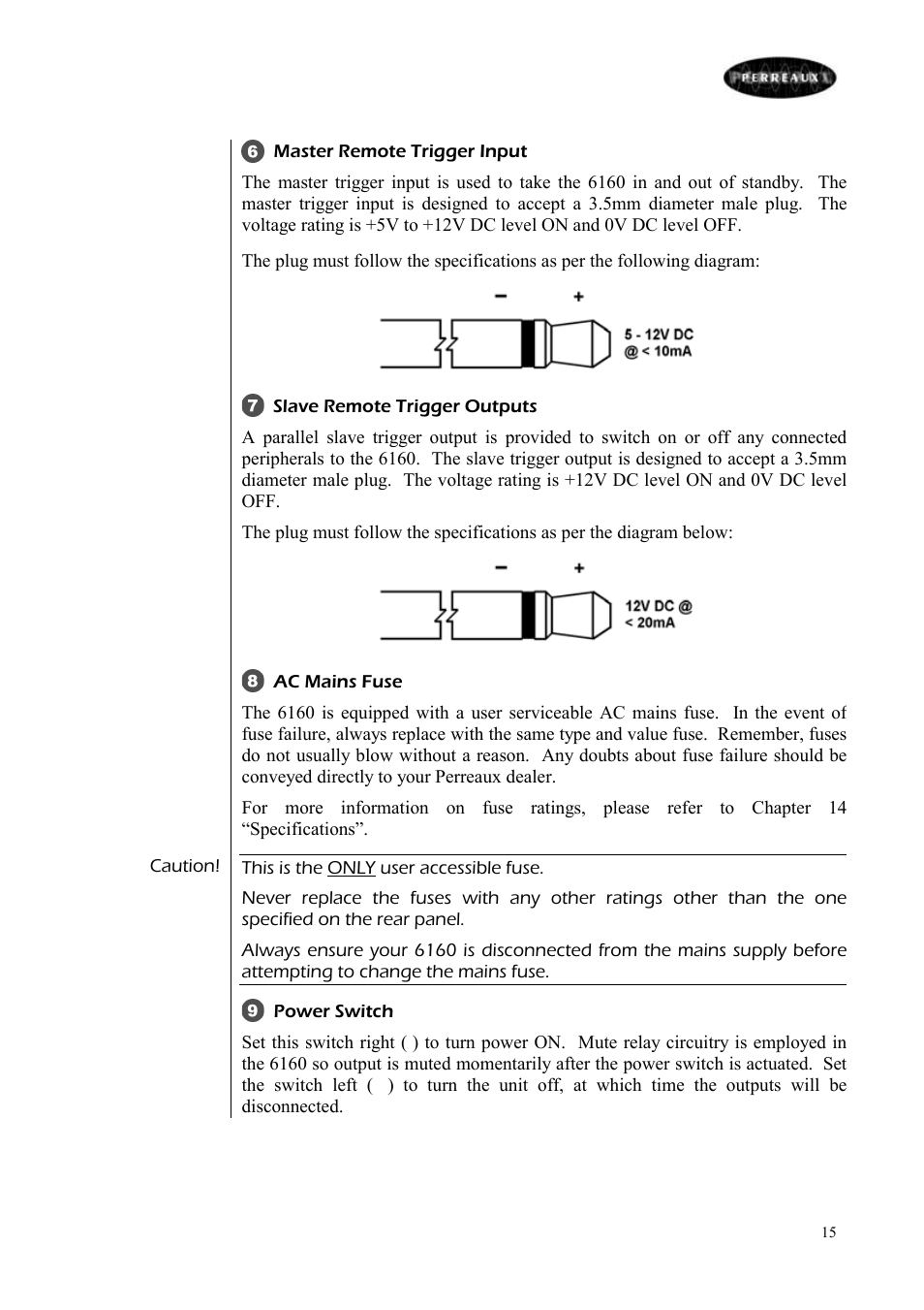 Perreaux 6160/P User Manual | Page 16 / 42