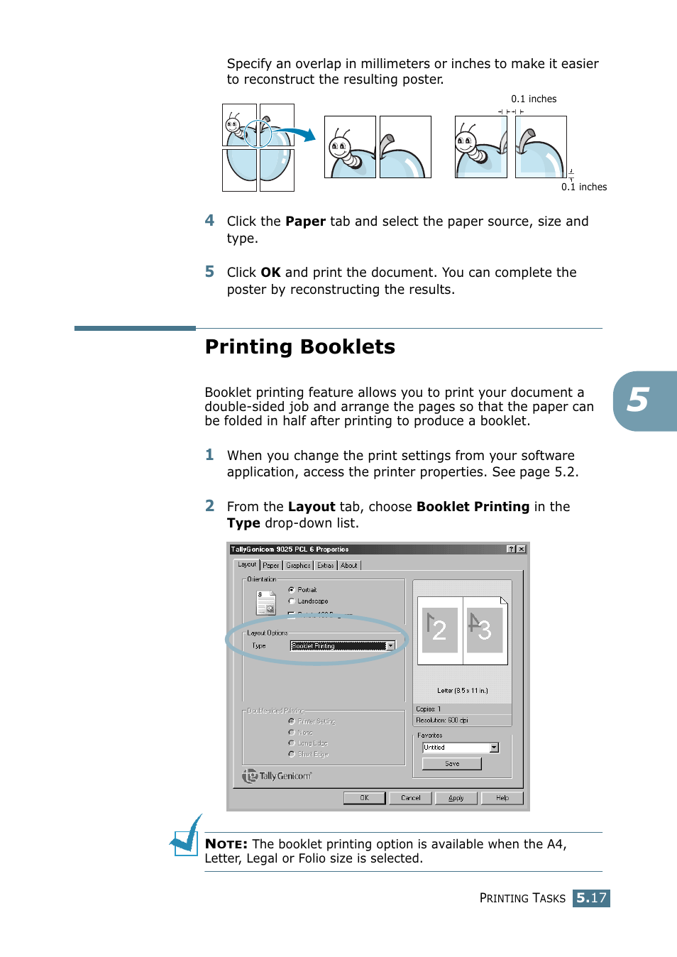 Printing booklets | Tally Genicom Tally Mono Laser 9025N User Manual | Page 104 / 214