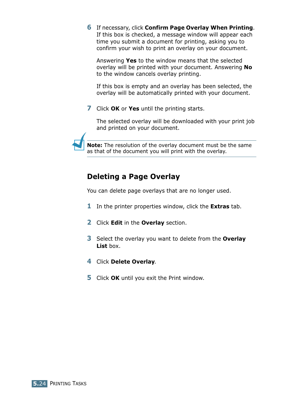Deleting a page overlay | Tally Genicom Tally Mono Laser 9025N User Manual | Page 111 / 214