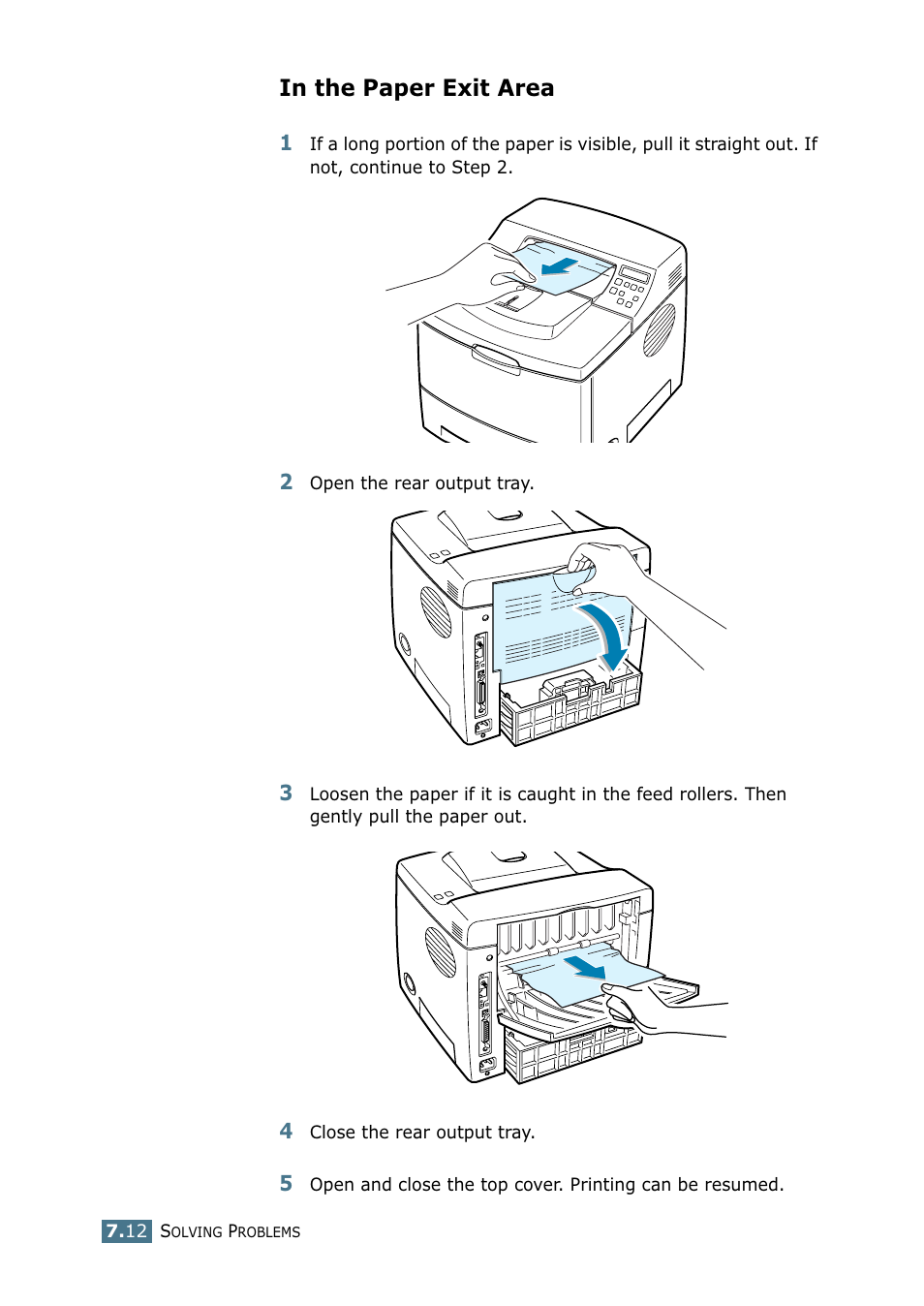 In the paper exit area | Tally Genicom Tally Mono Laser 9025N User Manual | Page 137 / 214