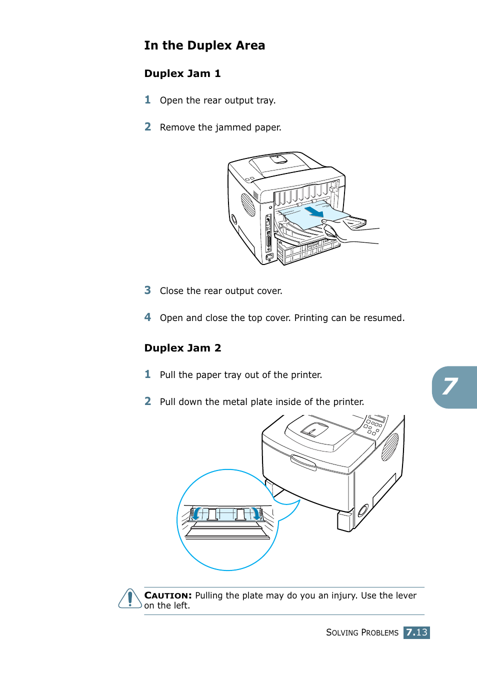 In the duplex area | Tally Genicom Tally Mono Laser 9025N User Manual | Page 138 / 214