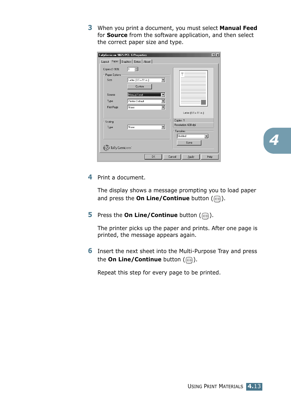 Tally Genicom Tally Mono Laser 9025N User Manual | Page 76 / 214