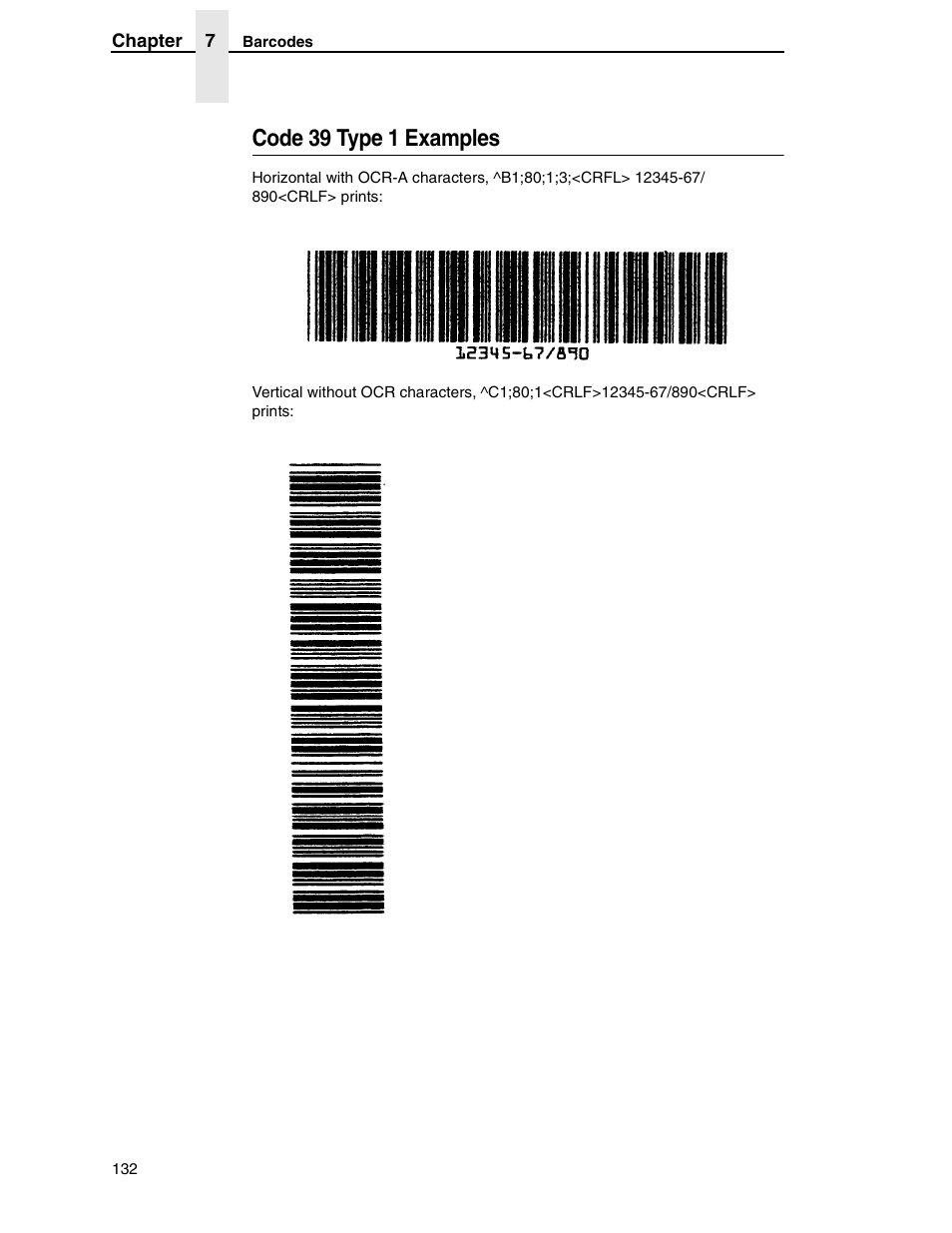 Code 39 type 1 examples | Tally Genicom 6600 User Manual | Page 132 / 330