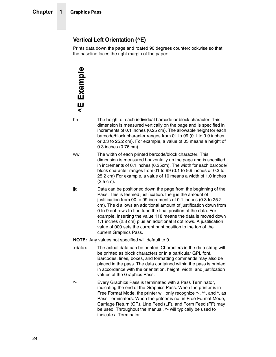 Vertical left orientation (^e) | Tally Genicom 6600 User Manual | Page 24 / 330