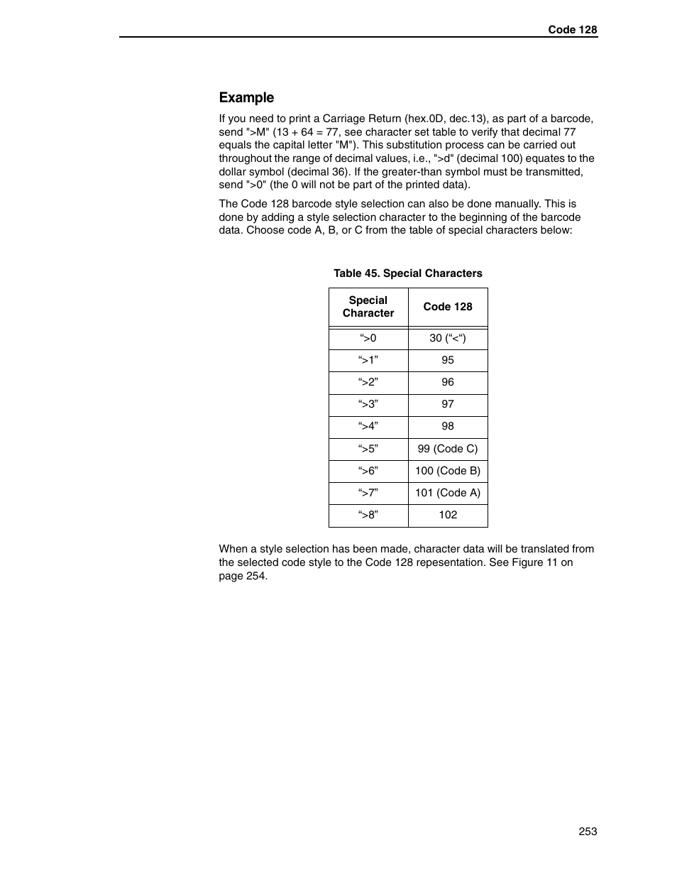 Example | Tally Genicom 6600 User Manual | Page 253 / 330