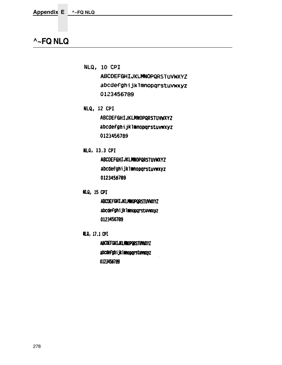 Fq nlq | Tally Genicom 6600 User Manual | Page 278 / 330