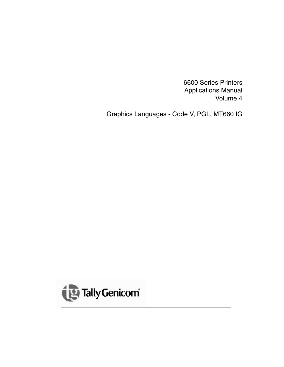Tally Genicom 6600 User Manual | Page 3 / 330