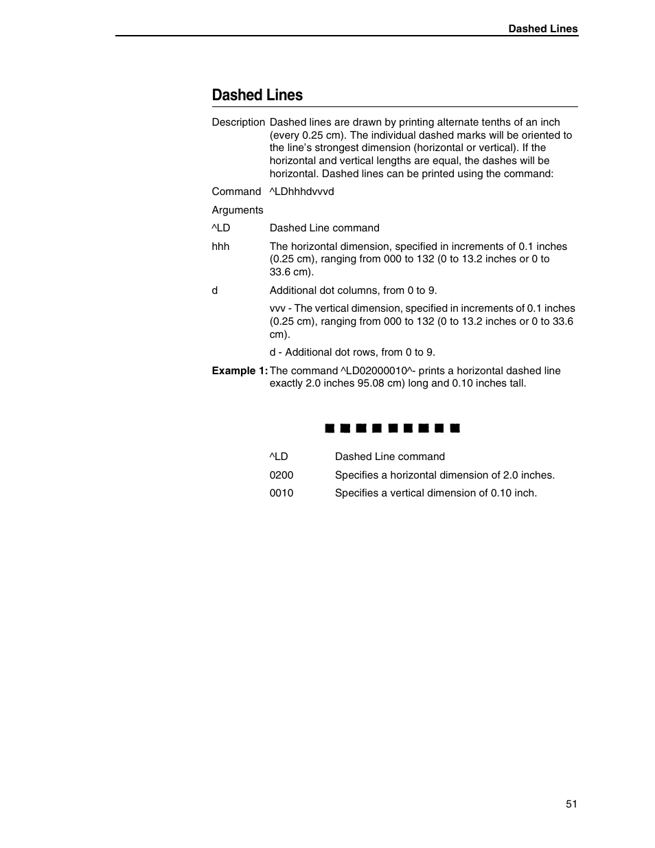 Dashed lines | Tally Genicom 6600 User Manual | Page 51 / 330